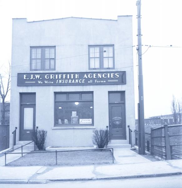 Griffith, E. J. W. Agencies, Exterior, 745 London Street West, March